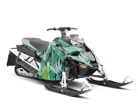 Completely Overrun Cacti Custom Wrapped Snowmobile