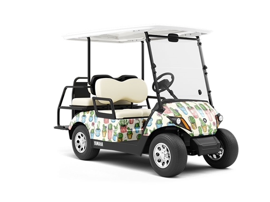 Garden Supply Cacti Wrapped Golf Cart