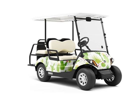 Prickly Pears Cacti Wrapped Golf Cart