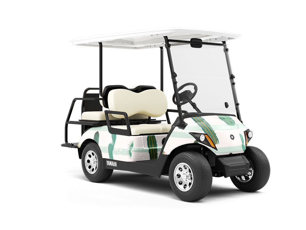 Stand Out Cacti Wrapped Golf Cart