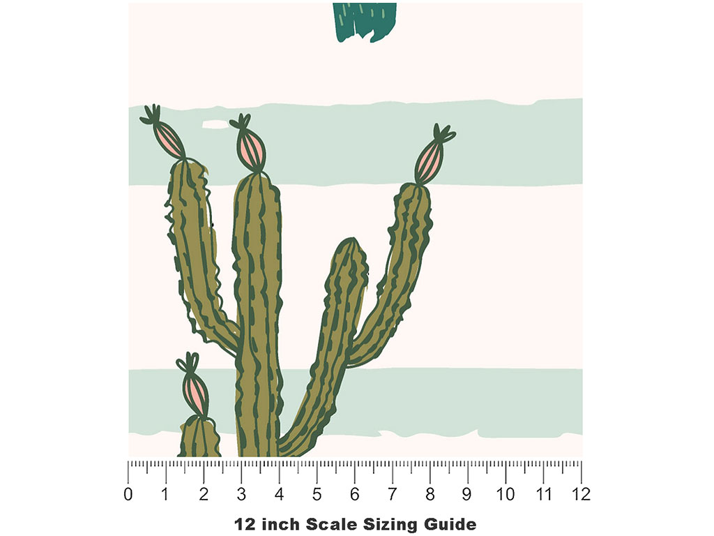 Stand Out Cacti Vinyl Film Pattern Size 12 inch Scale