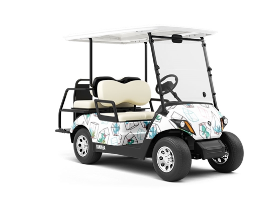 Terrarium Living Cacti Wrapped Golf Cart