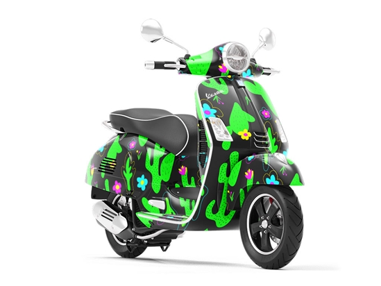 Totally Trippy Cacti Vespa Scooter Wrap Film