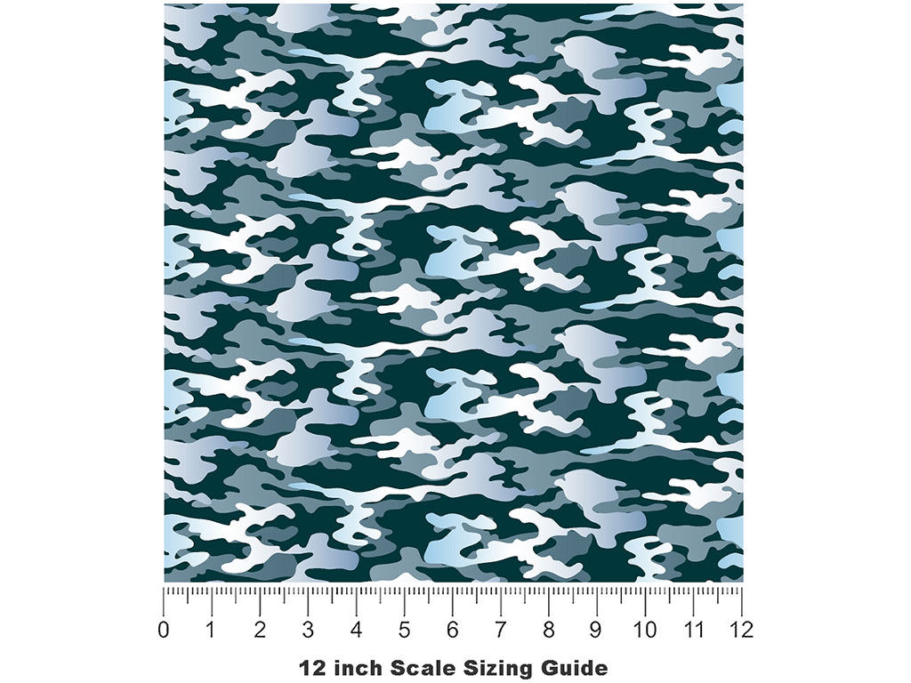 Glacier Flecktarn Camouflage Vinyl Film Pattern Size 12 inch Scale