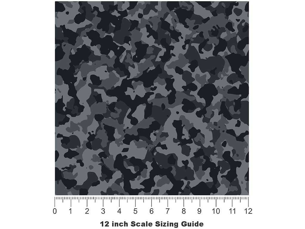 Midnight Flexitarian Camouflage Vinyl Film Pattern Size 12 inch Scale