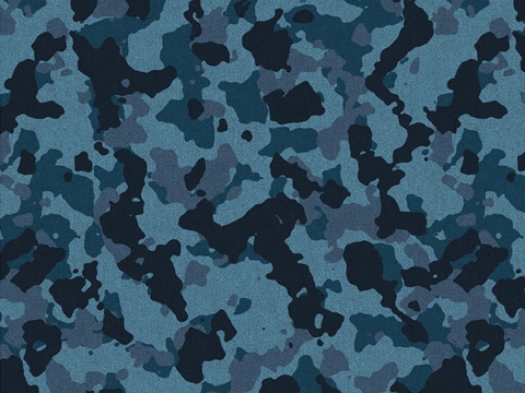 Rwraps™ Blue Camouflage Print Vinyl Wrap Film - Aegean ERDL