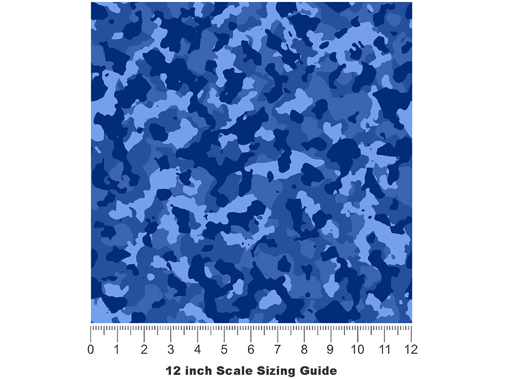 Azure Flecktarn Camouflage Vinyl Film Pattern Size 12 inch Scale