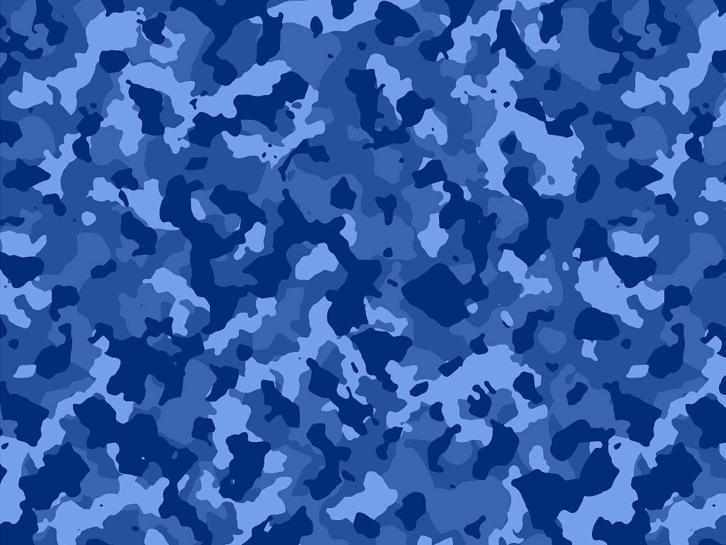 Rwraps™ Blue Camouflage Print Vinyl Wrap Film - Azure Flecktarn