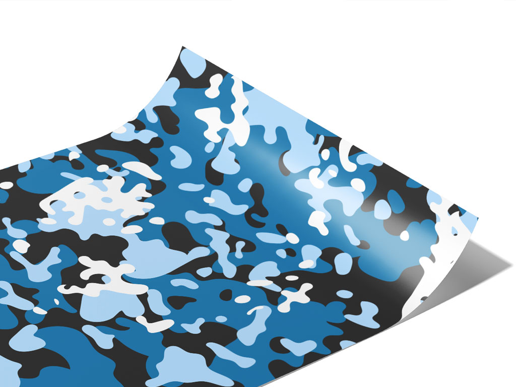 Snow Camo Vinyl Blue Camo Vinyl Wrap Sheets With Camouflage