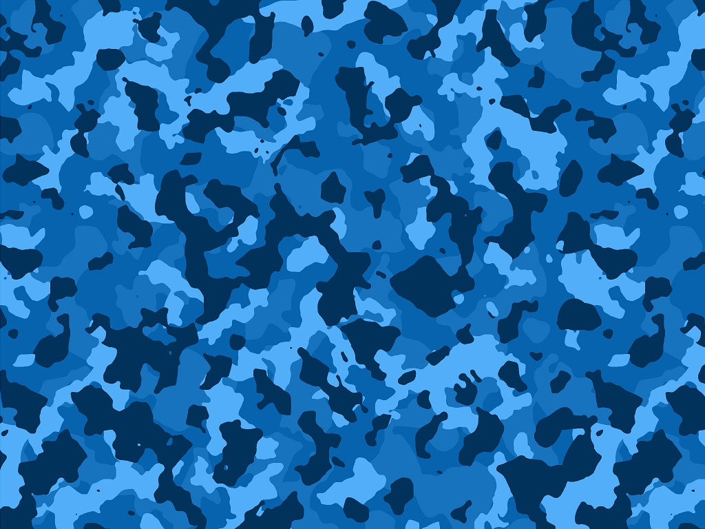 Rwraps™ Blue Camouflage Print Vinyl Wrap Film - Dodger Puzzle