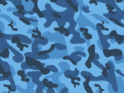 Rwraps™ Blue Camouflage Print Vinyl Wrap Film - Maya DPM