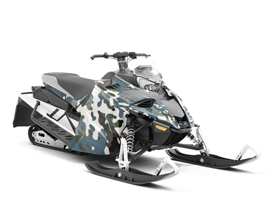 Midnight Leaf Camouflage Custom Wrapped Snowmobile