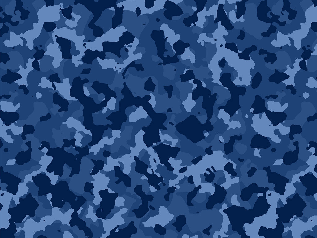 Rwraps™ Blue Camouflage Print Vinyl Wrap Film - Persian Flecktarn