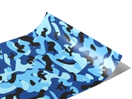 Police Strobe Blue Camouflage Vinyl Wraps