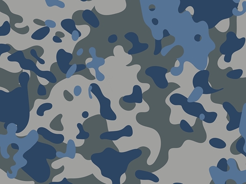Rwraps™ Blue Camouflage Print Vinyl Wrap Film - Spruce Multicam