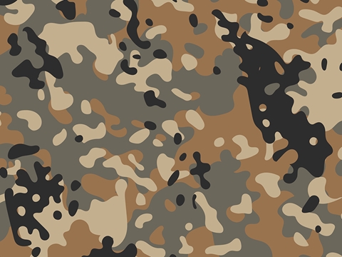 Rwraps™ Brown Camouflage Print Vinyl Wrap Film - Cedar ERDL