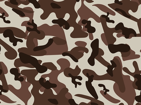 Rwraps™ Brown Camouflage Print Vinyl Wrap Film - Coastal Plains