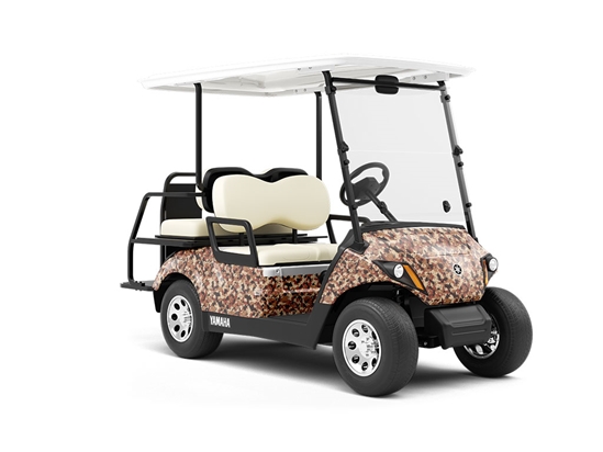 Copper Digital Camouflage Wrapped Golf Cart