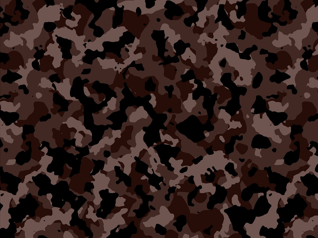 Rwraps™ Brown Camouflage Print Vinyl Wrap Film - Espresso Flecktarn