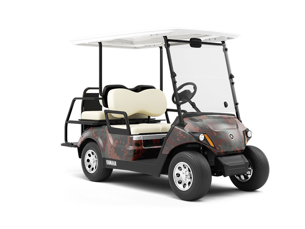Hickory Flecktarn Camouflage Wrapped Golf Cart