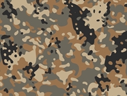 Khaki Woodland Camouflage Vinyl Wrap Pattern