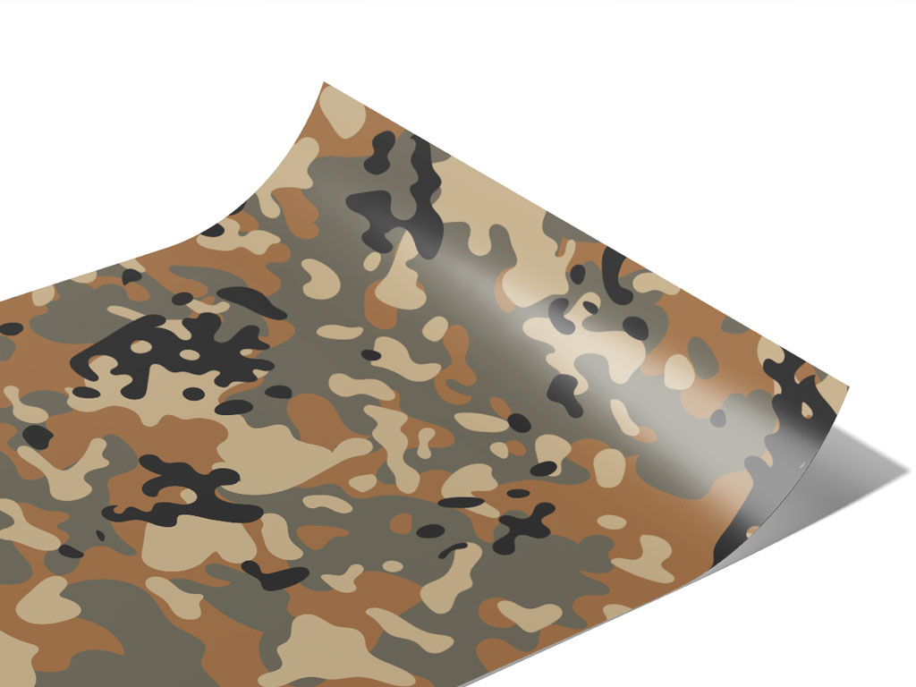 Khaki Woodland Camouflage Vinyl Wraps