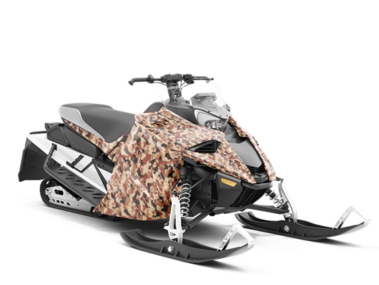 Tawny Multicam Camouflage Custom Wrapped Snowmobile