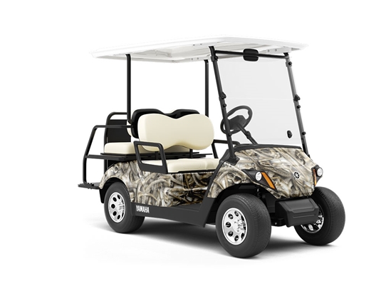 Buck Skull Camouflage Wrapped Golf Cart
