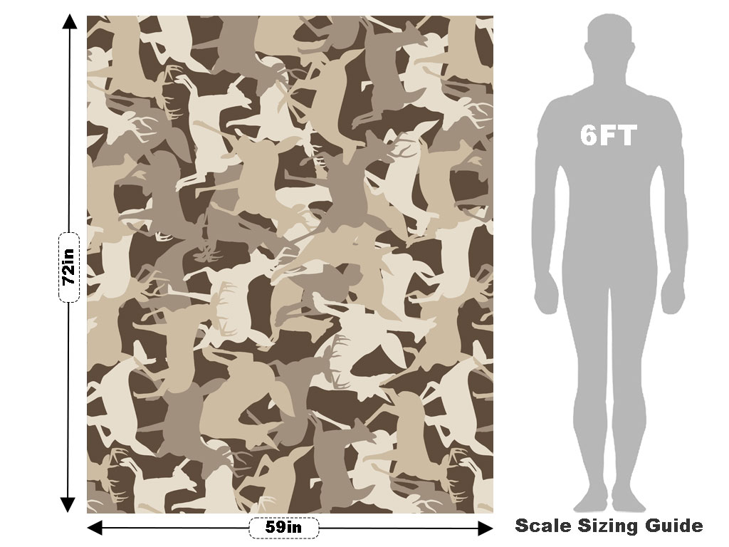 Deer Silhouette Camouflage Vehicle Wrap Scale