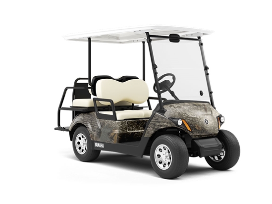 Forest Green Camouflage Wrapped Golf Cart