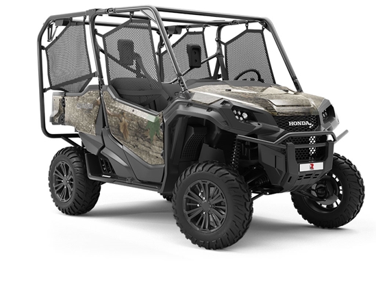 Forest Green Camouflage Utility Vehicle Vinyl Wrap