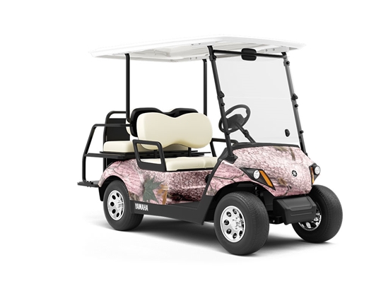 Forest Pink Camouflage Wrapped Golf Cart