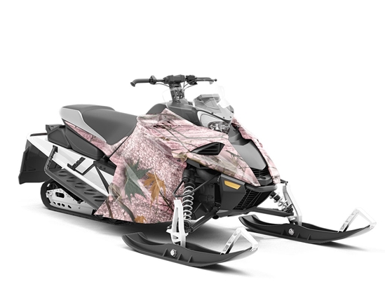 Forest Pink Camouflage Custom Wrapped Snowmobile