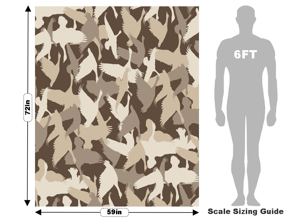 Goose Silhouette Camouflage Vehicle Wrap Scale