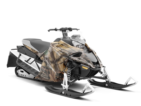 Hybrid  Camouflage Custom Wrapped Snowmobile