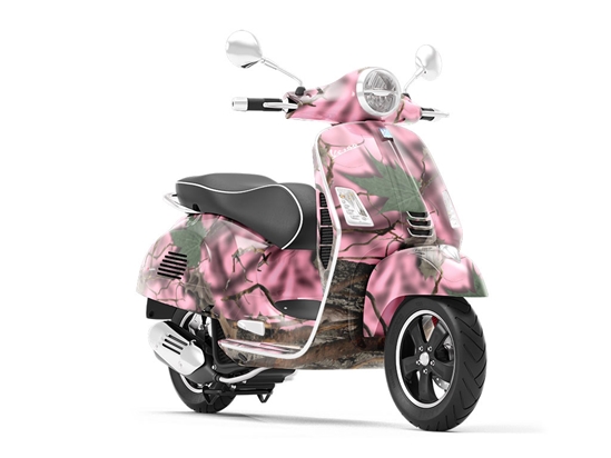Hybrid Pink Camouflage Vespa Scooter Wrap Film