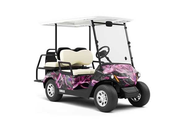 Obliteration Pink Camouflage Wrapped Golf Cart