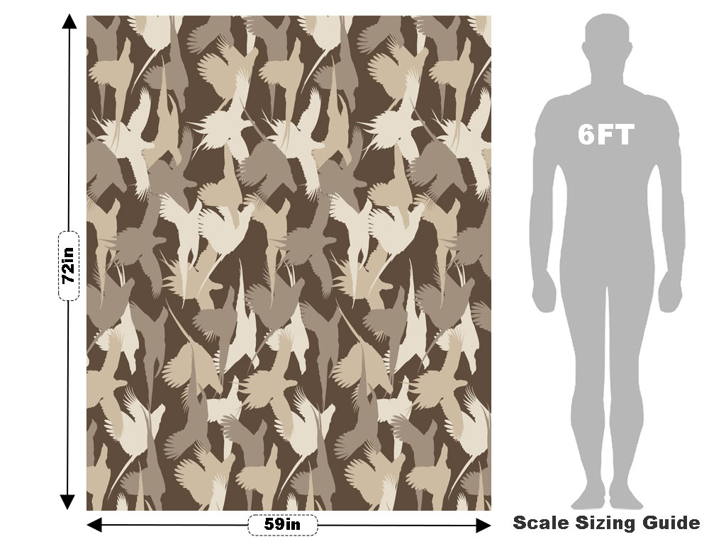 Pheasant Silhouette Camouflage Vehicle Wrap Scale