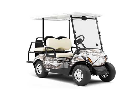 Snowstorm  Camouflage Wrapped Golf Cart