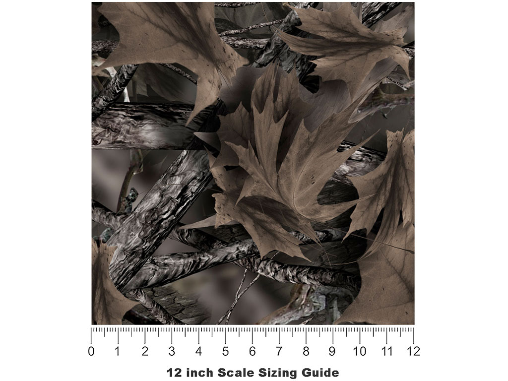 Woodland Ghost Camouflage Vinyl Film Pattern Size 12 inch Scale