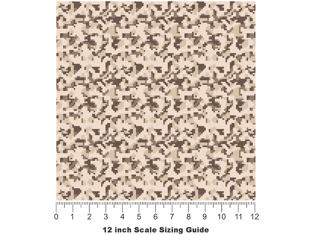 Disruptive Gobi Camouflage Vinyl Film Pattern Size 12 inch Scale