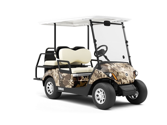 Subtropical Desert Camouflage Wrapped Golf Cart