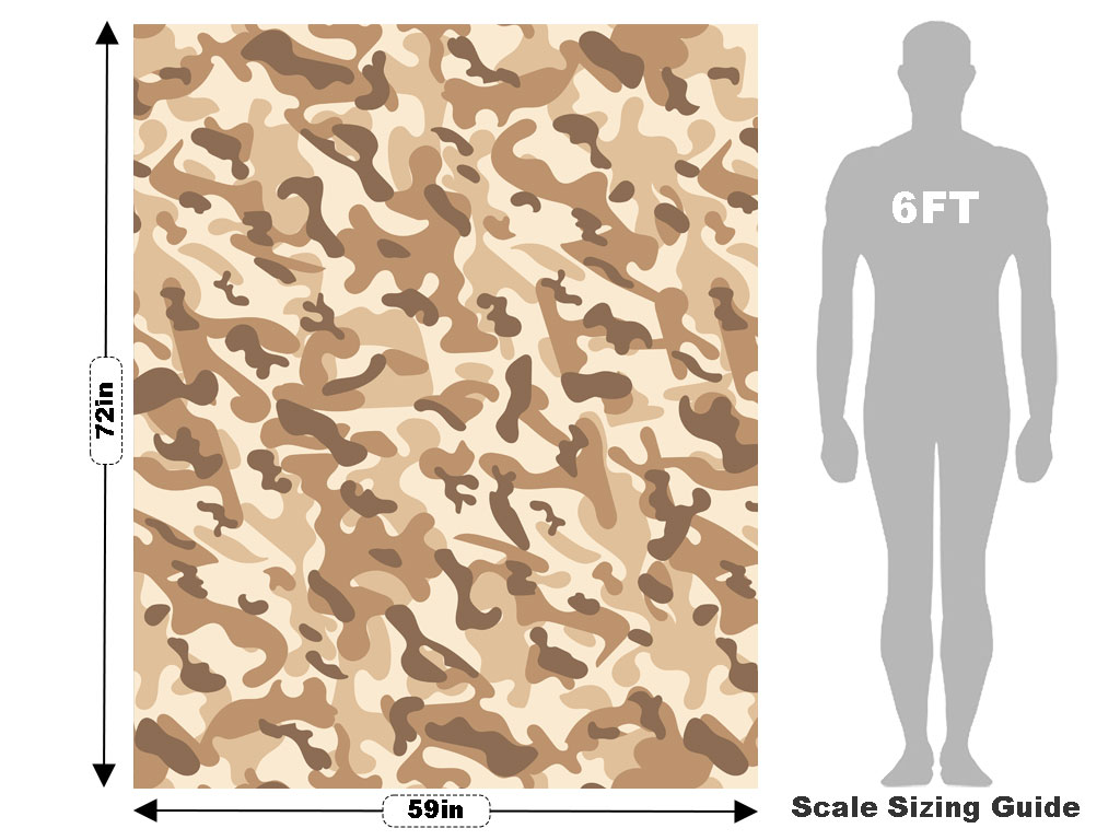 Tan Flecktarn Camouflage Vehicle Wrap Scale