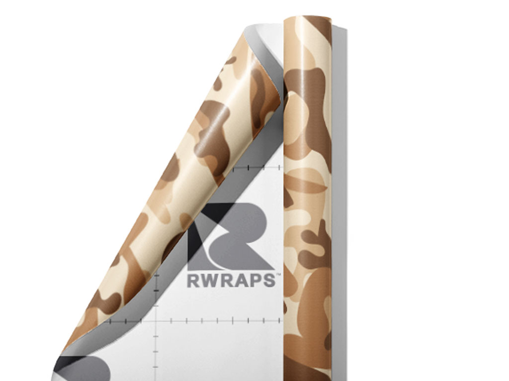 Tan Flecktarn Camouflage Wrap Film Sheets