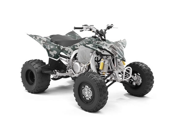 Charcoal Woodland Camouflage ATV Wrapping Vinyl