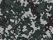 Charcoal Woodland Camouflage Vinyl Wrap Pattern