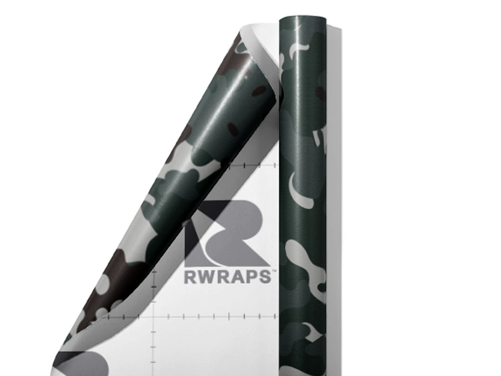 Charcoal Woodland Camouflage Wrap Film Sheets