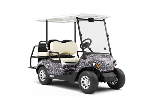 Digital Smoke Camouflage Wrapped Golf Cart