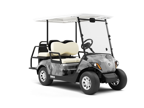 Fossil Graffiti Camouflage Wrapped Golf Cart