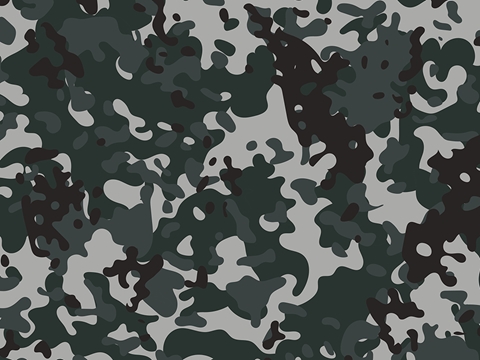 Rwraps™ Gray Camouflage Print Vinyl Wrap Film - Pebble Flecktarn